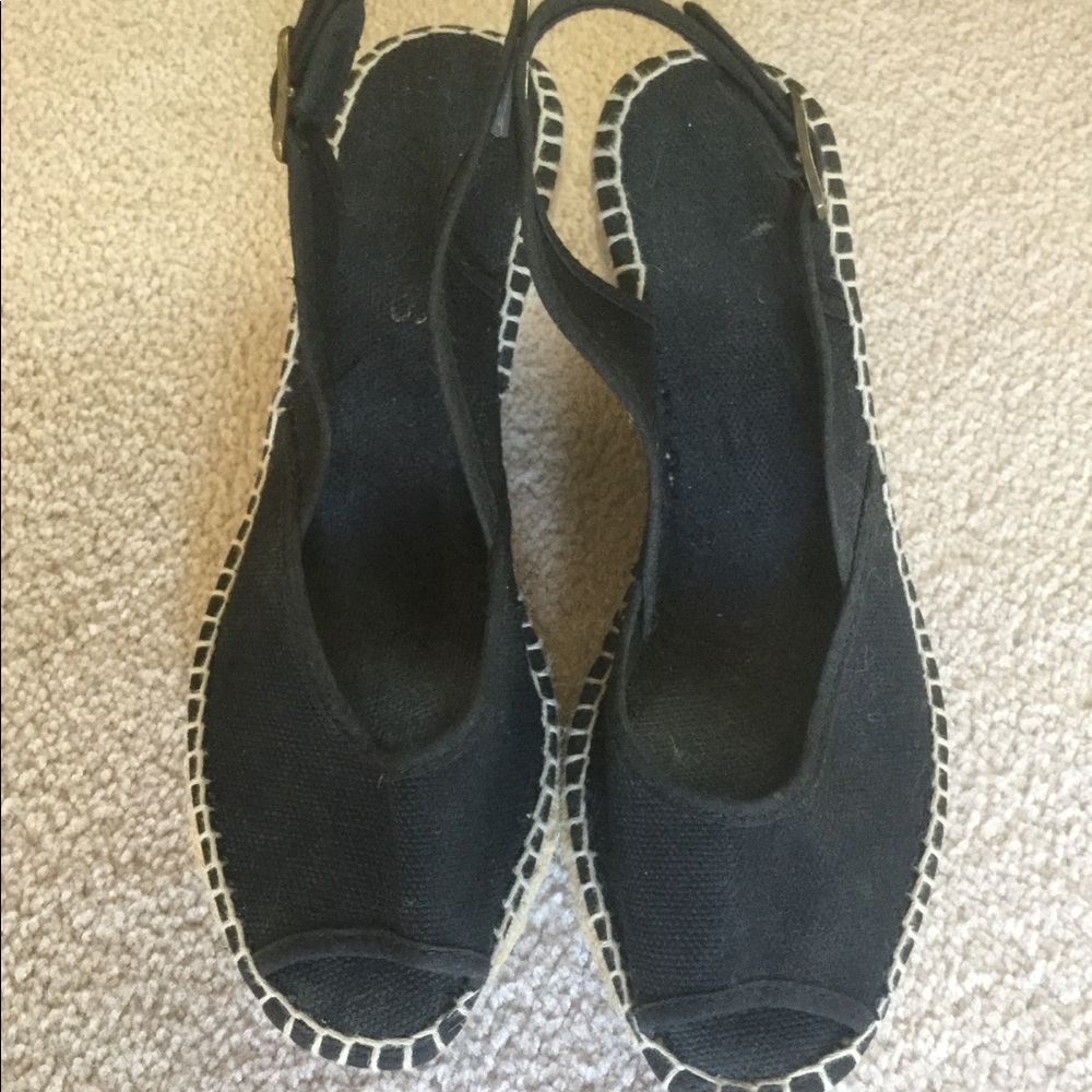 Espadrille Black Canvas Shoe